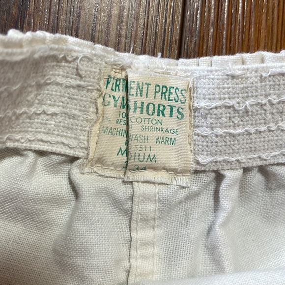 50s 70s Gym Shorts Mens White Medium Classic Cotton Permanent Press PE Class Vtg - Picture 7 of 10